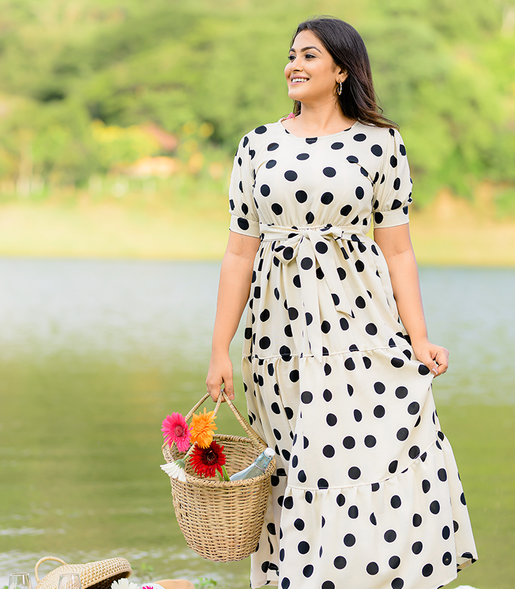 Black and cheap white long frock