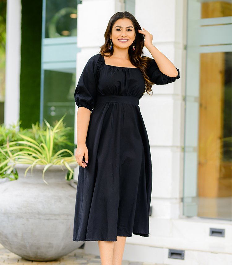 N Long Sleeve Black Maxi Dress Lizas Closet