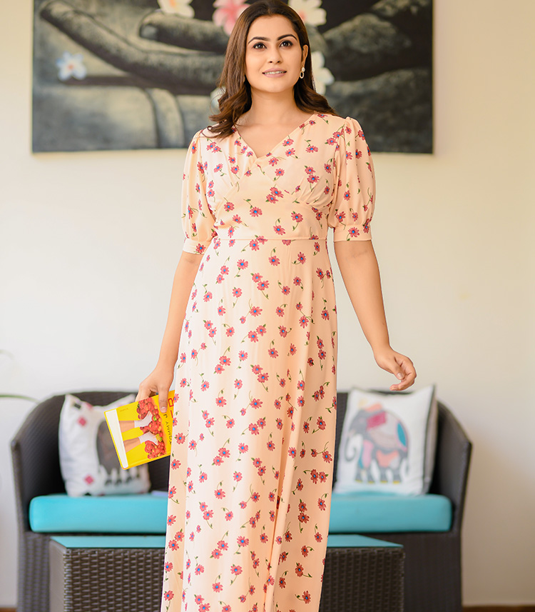 ELEANOR PINK MAXI DRESS - Liza's Closet